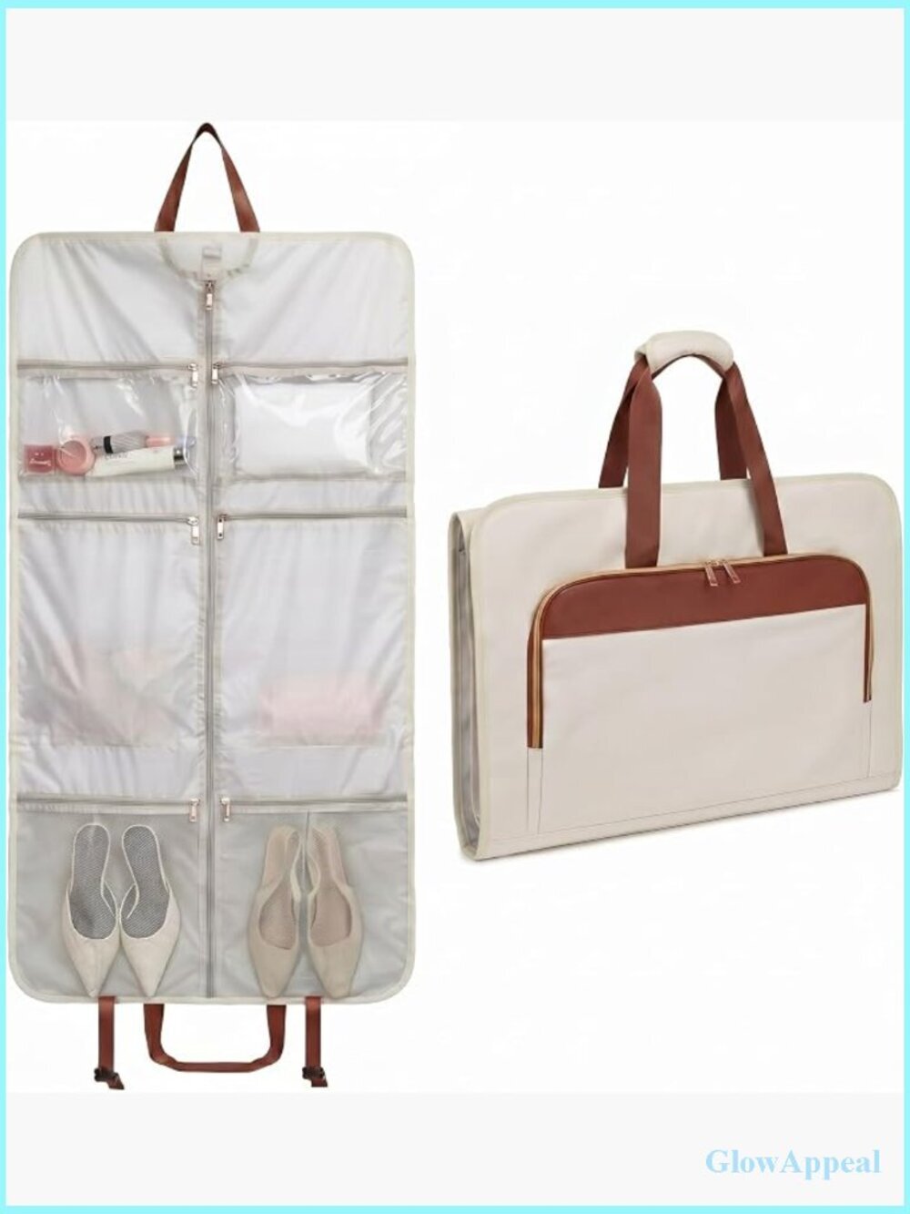 Convertible Travel Garment Bag - Foldable Carry On Suit Carrier for Hanging